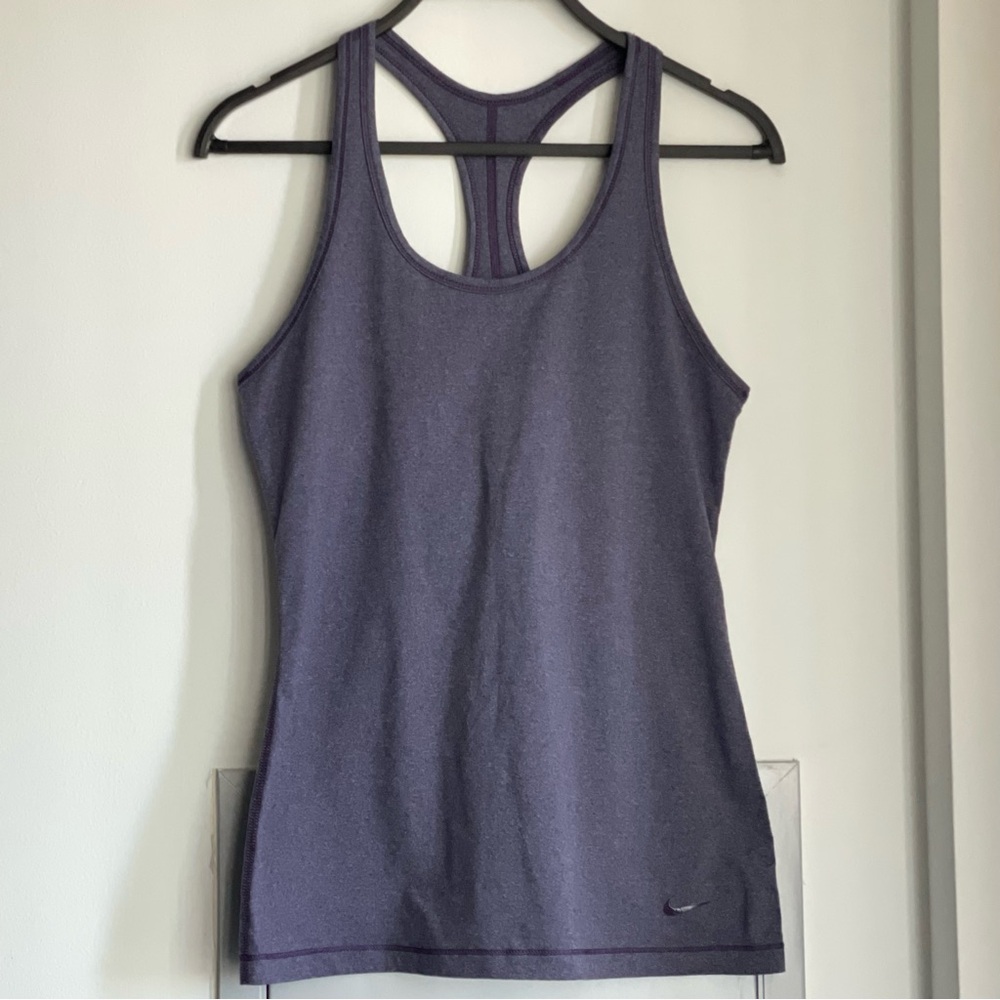 NIKE Purple Grey Dri-Fit Racerback Tank Top